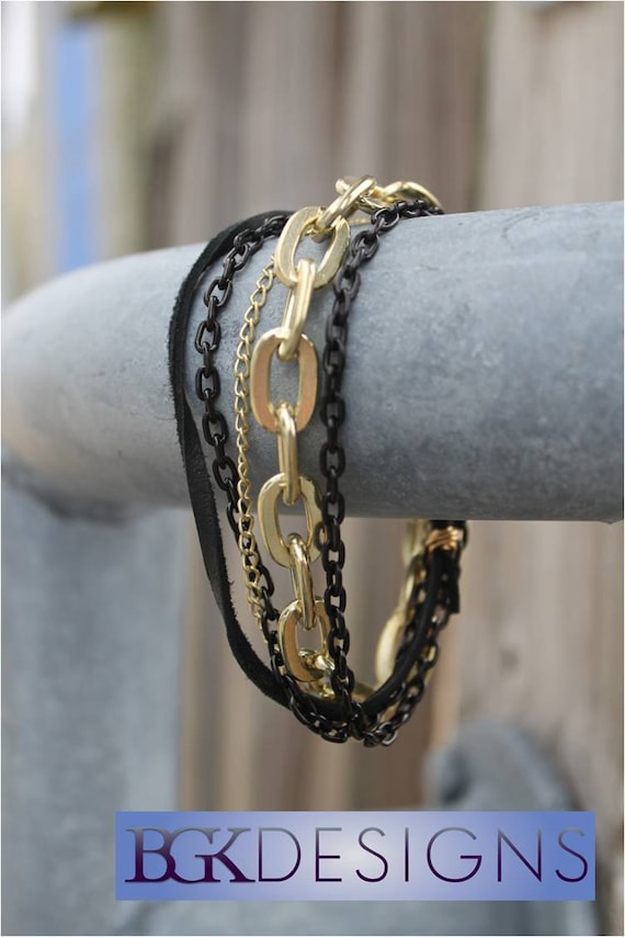 Five Layer Chain Bracelet by BGKDesign on Etsy
