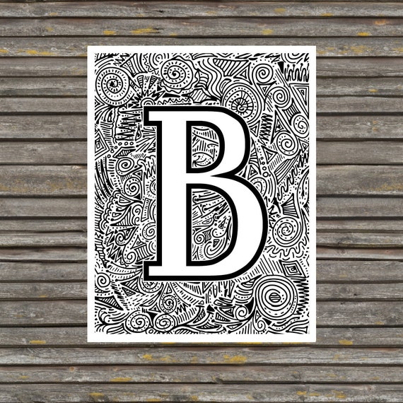 Letter B Monogram Doodles By RossDigitalExpress On Etsy