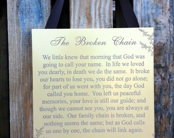 Items similar to The Broken Chain Poem on Aged Parchment Framed on Etsy