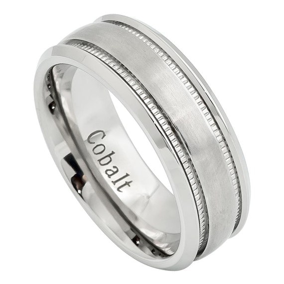 Cobalt Ring Cobalt Men's Wedding Ring Men's Jewelry