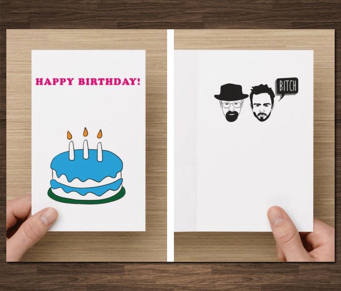 Breaking Bad Funny Birthay Card Happy Birthday Bitch Jesse