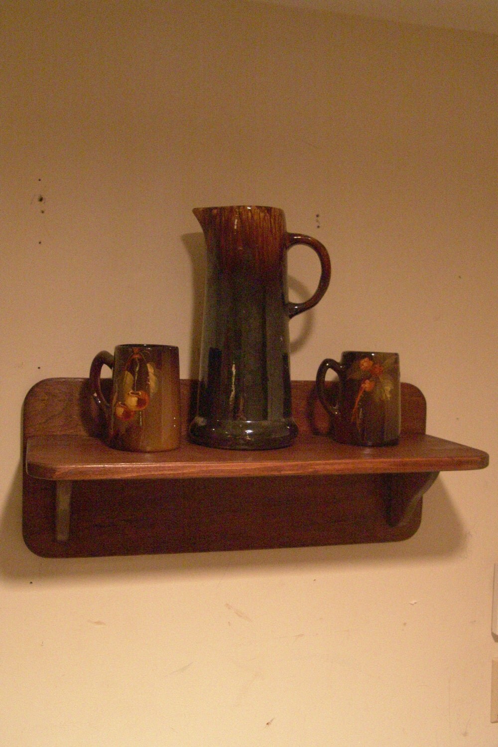 Custom 17 Handcrafted Wooden Clock Shelf 8 deep