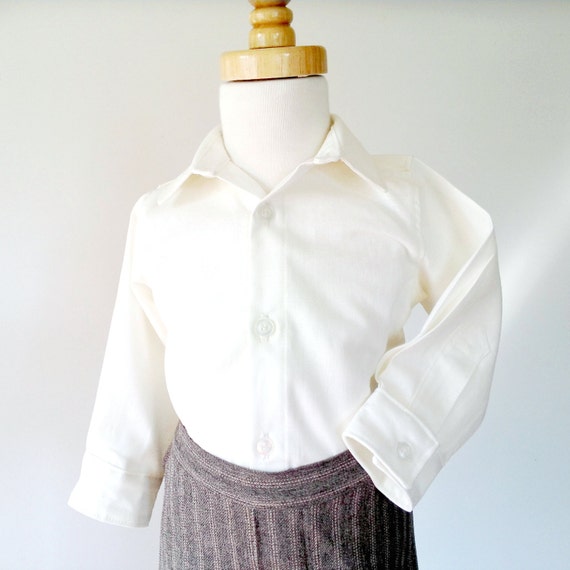 childrens white button up shirts