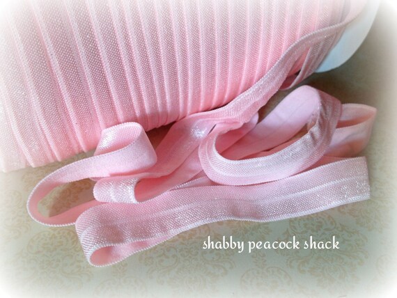 287 New baby headband elastic by the yard 112 Baby Light Pink FOE Elastic, 5/8 FOE, Wholesale Elastic, Headband   