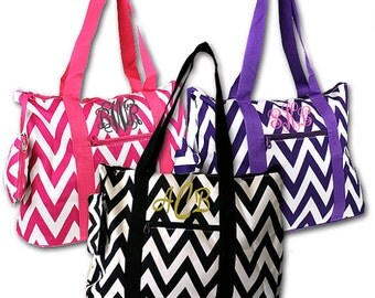 10 Personalized Tote Bag, Bridesmaid Gift, Bridesmaid, Wedding, Monogram Tote Bag, Best Seller Gift, Gift, Large Tote Bag, Chevron Print Bag