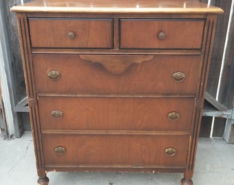 CUSTOMIZED for you! Antique dresser. Vintage highboy solid hardwood ...