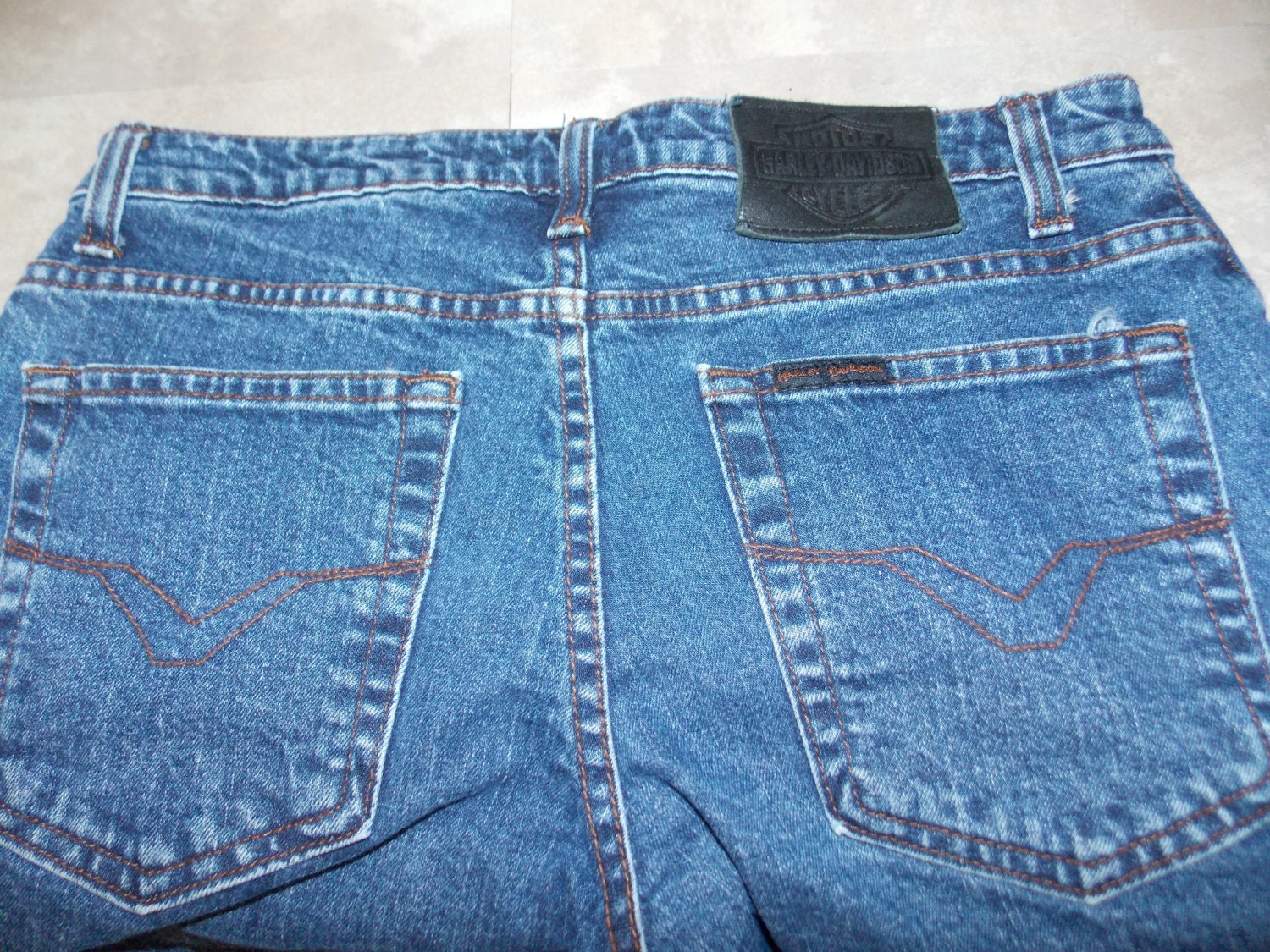 Womens Harley Davidson Denim Blue Jeans Size 6 Bootcut