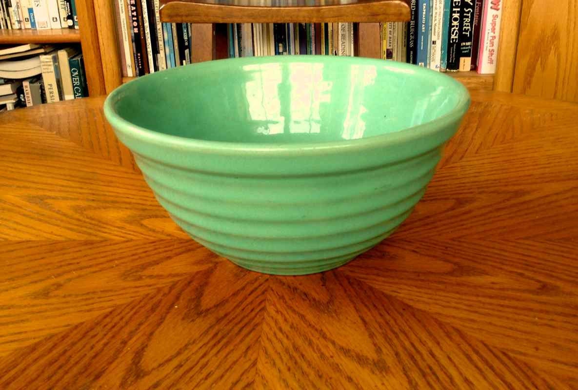 Vintage Ceramic Mixing Bowl 12 Made in USA MidCentury