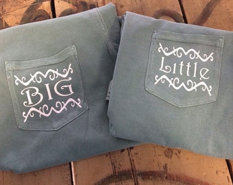 Custom Big Little Comfort Colors Sorority Shirts