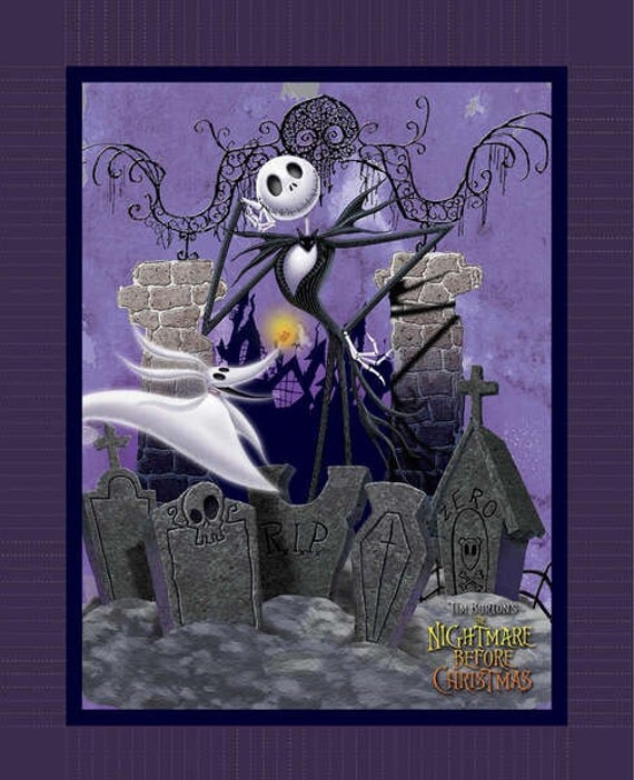 Tim Burton's Nightmare Before Christmas Fabric Panel Jack