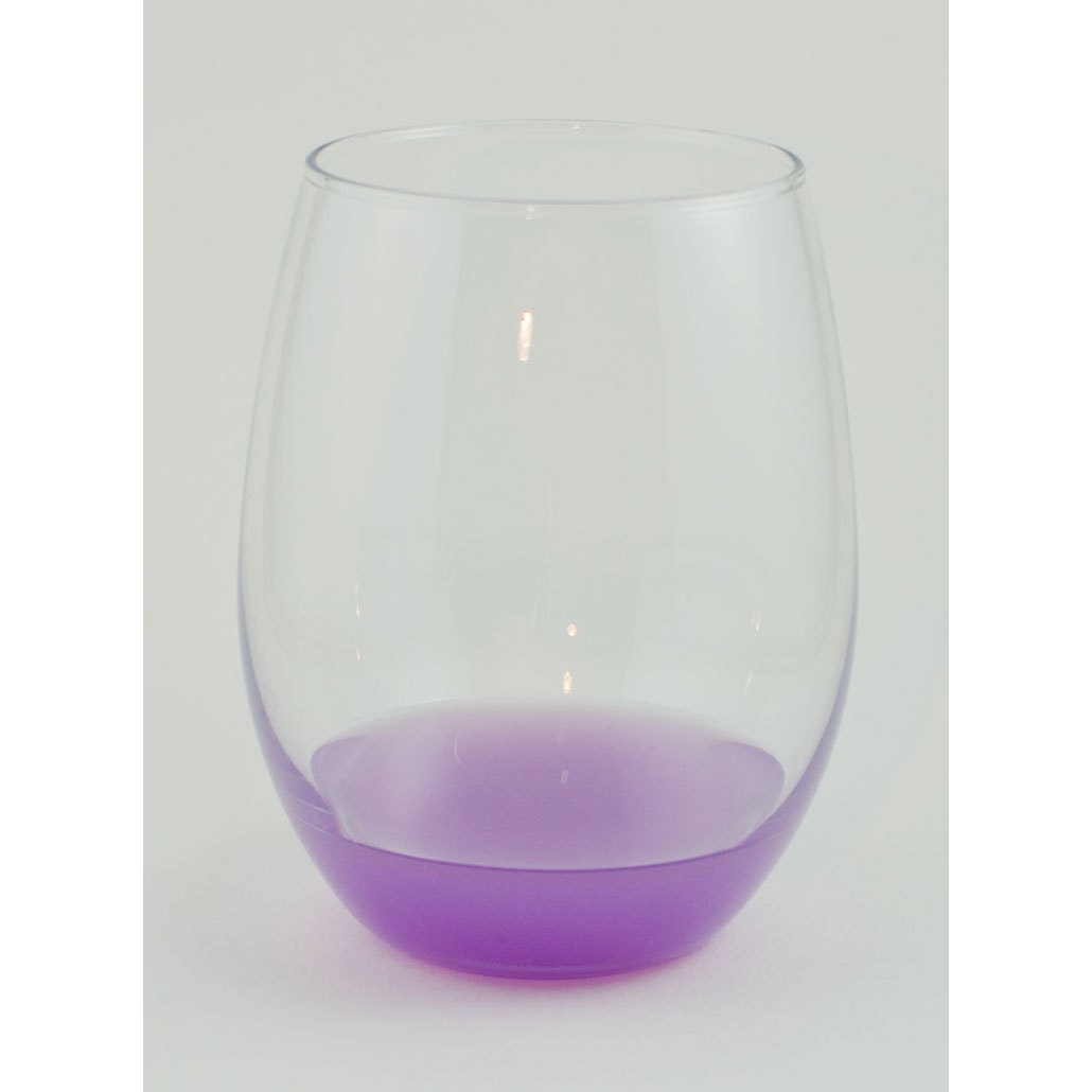 Colorful 21oz Stemless Wine Glass Solid Purple Wine Glass
