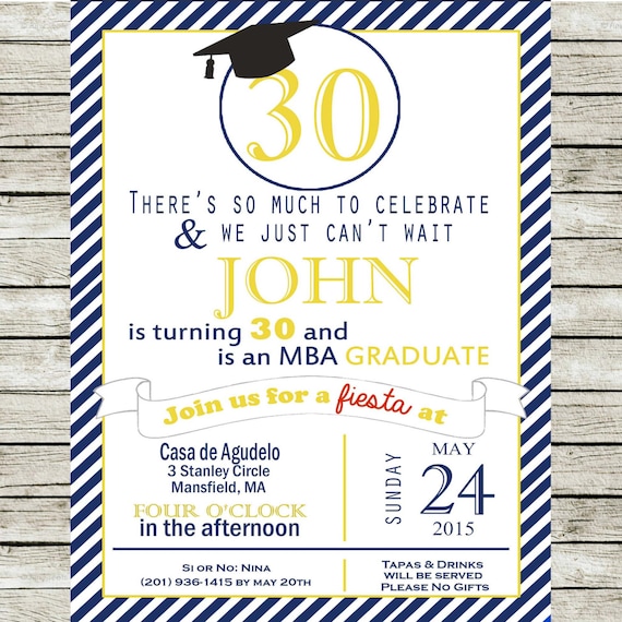 Printable Birthday Party/Graduation Invitation