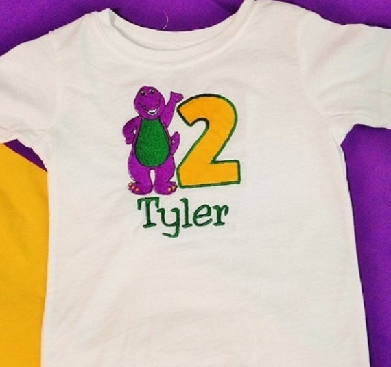 Barney the Dinosaur Birthday Shirt Embroidered by D84Designs