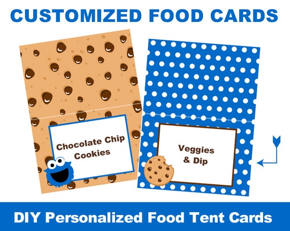 Cookie Monster foods labels // Personalized Party // INSTANT