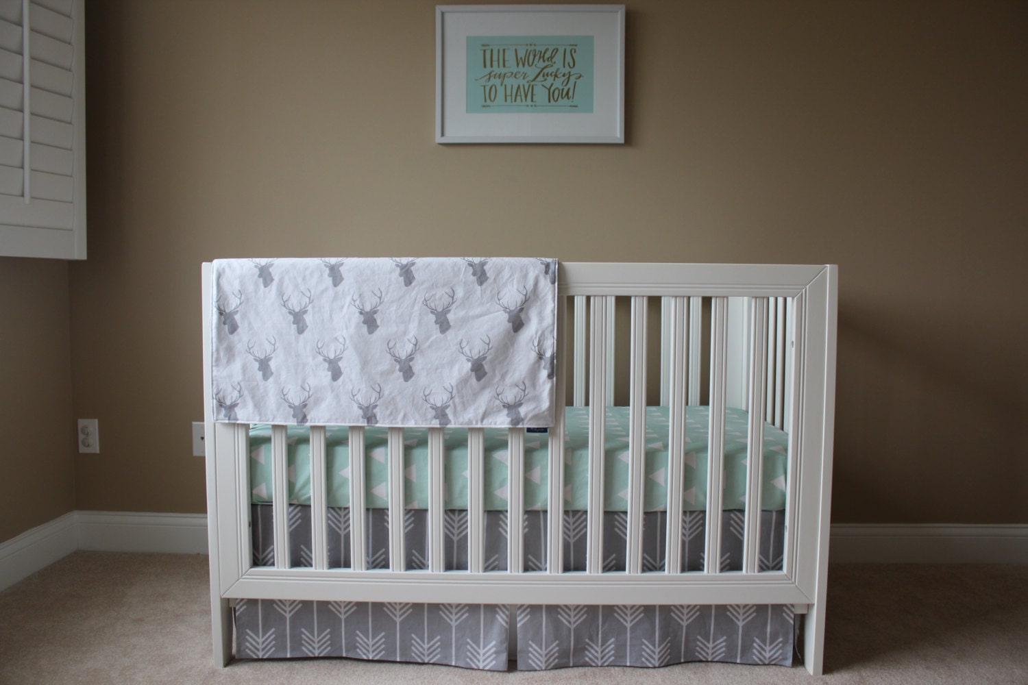 Light Grey Crib Skirt Punkie