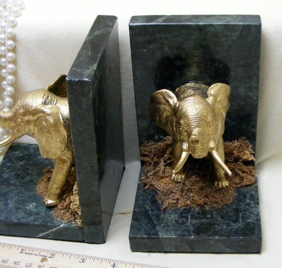 Beautiful Real Marble heavy Bookends