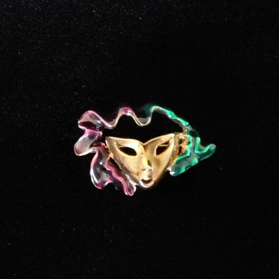 mardi gras mask brooch