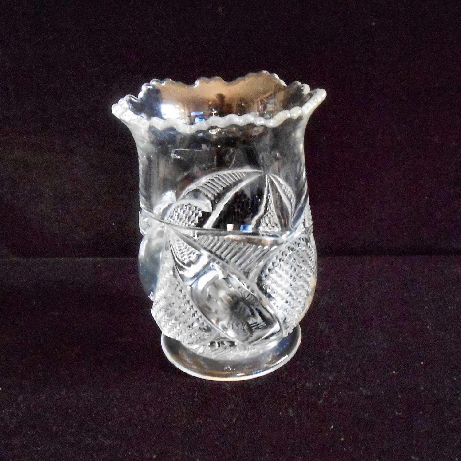 Antique Pressed Glass Celery Vase or by KenFrankCollectibles