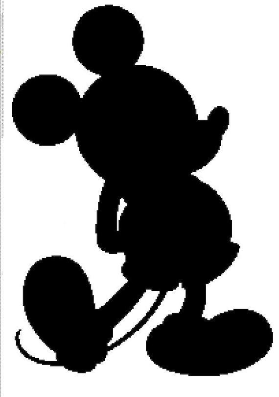 Download Mickey Mouse Silhouette Crochet Graphghan Pattern