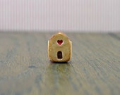 Little Love Shack Bead, polymer clay house bead