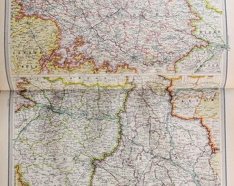 Huge 1922 Antique Map, India, Indian Provinces of the Lower Ganges
