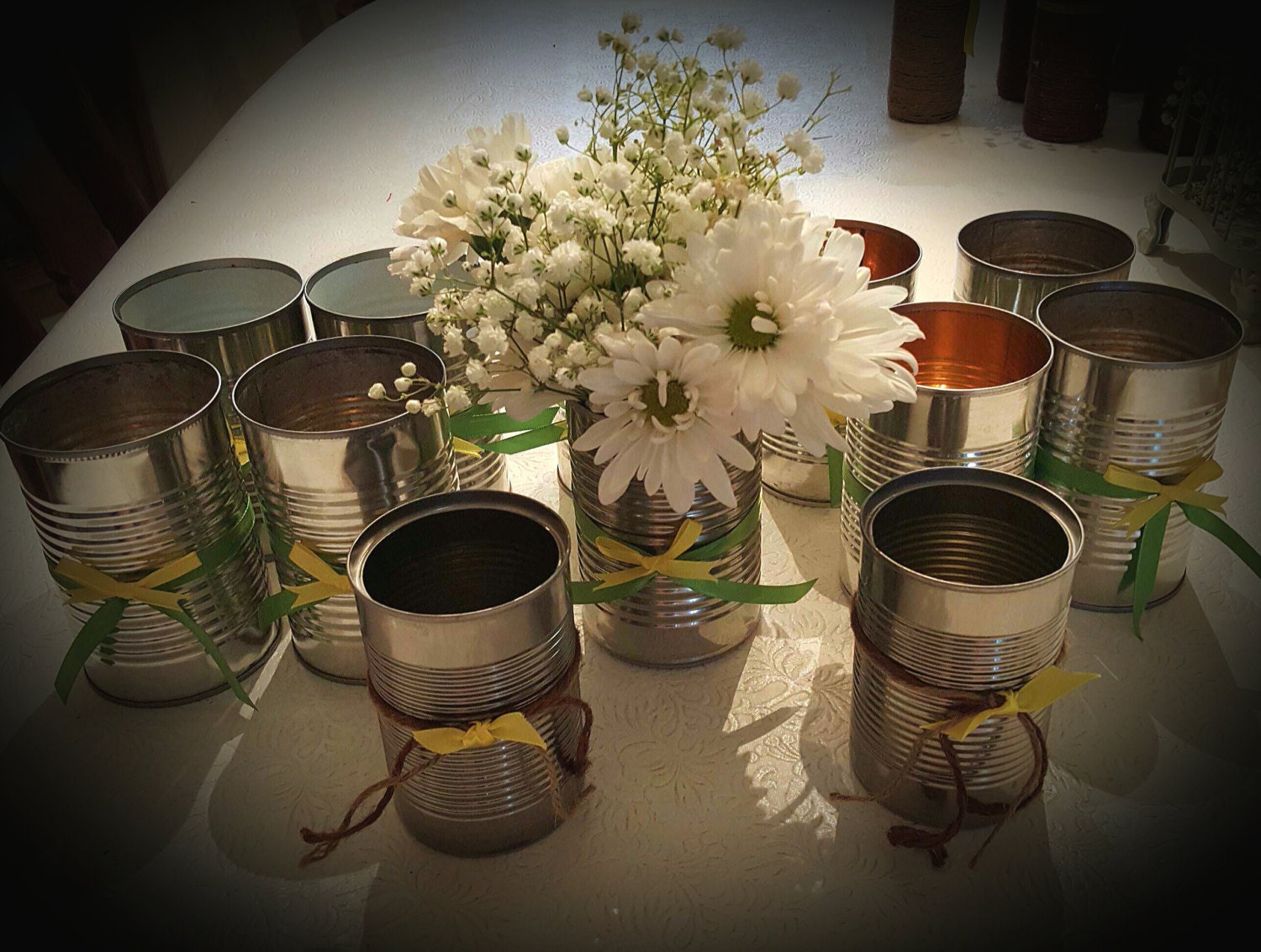 tin can flower vases
