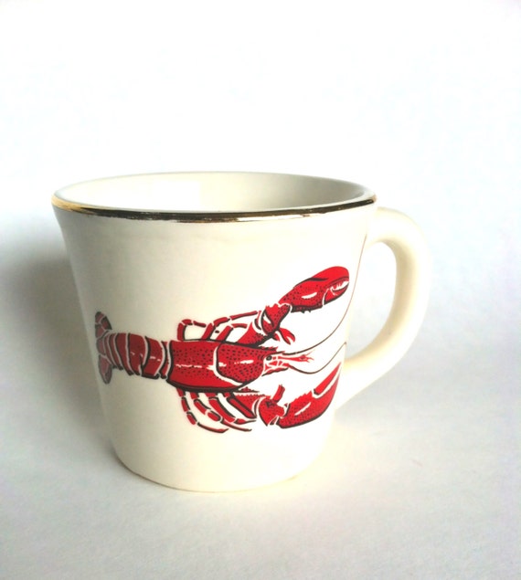 Vintage Lobster Mug Made in USA 1970s Mug