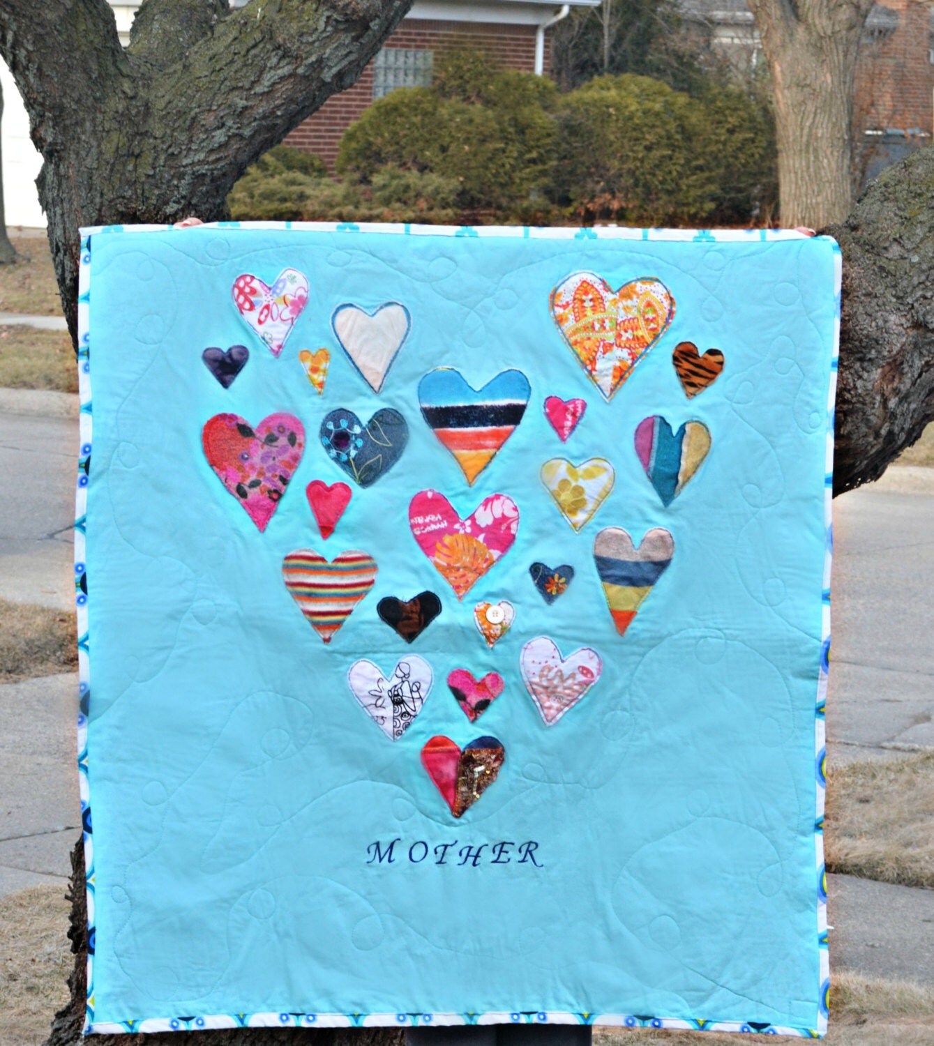Beautiful Custom Heart Memory Quilt Memorial Or Baby by SewFancee