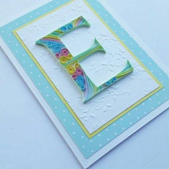 cards baby shower quilling Gift Baby Girl Baby  Shower Gift     Custom Monogram Personalized