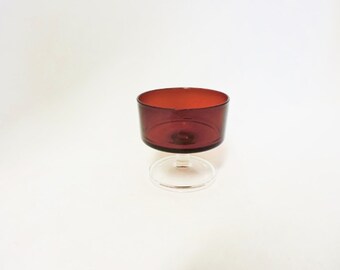 Vintage Luminarc Cavalier Ruby Red Sherbet Glass