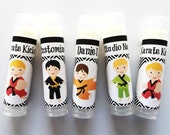 Karate Party Favors Lip Balm - Set of 5 - Boy Karate Party Favors - Party Favors - Boy Birthday - Karate Chapstick Favor - Karate Gift Bags