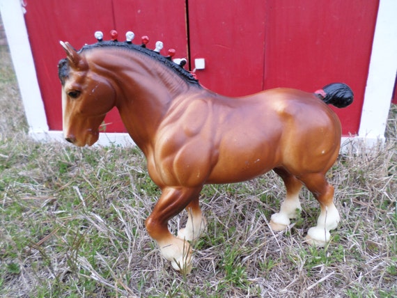 Vintage 80s Breyer Horse Clydesdale Stallion By MsCellanyMaven