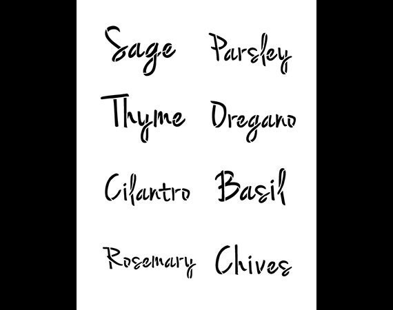 herb words stencil 8 12 x 11 stcl415 by