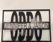 Personalized Custom family name, last name sign, wedding sign established 