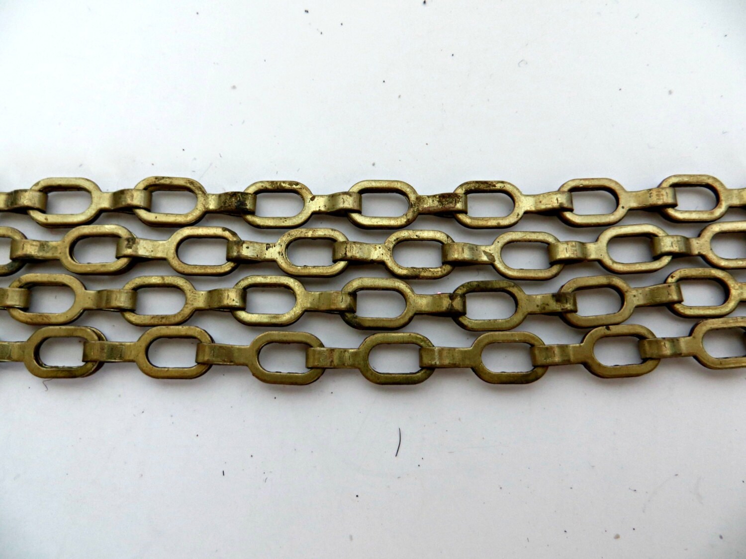 Vintage Solid Brass Flat Chain