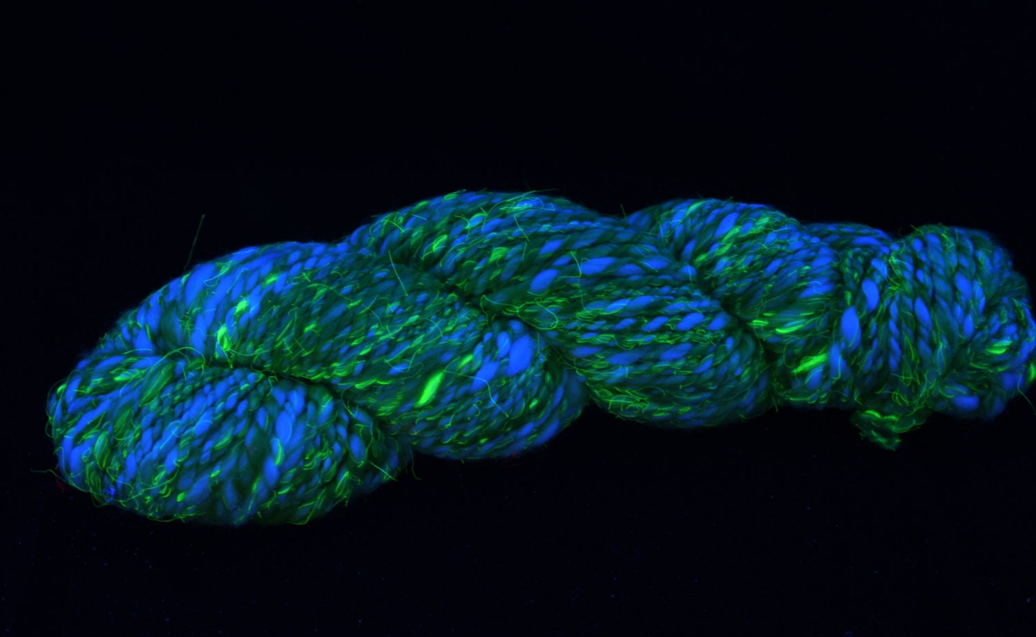 Midnight Margaritas Blacklight Yarn Handspun Yarn UV Reactive