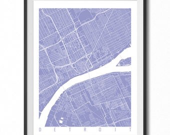 Detroit Wall Art detroit map | etsy Detroit Wall Art detroit map | etsy
