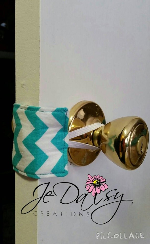 Nursery Door Silencer Cloth Latch Cover by JeDaisyCreations