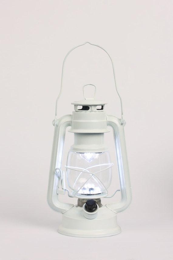 Vintage look 9.5H Black Hurricane LED Lantern by SuiteArtifacts