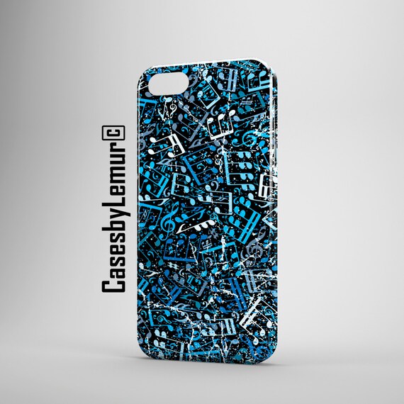  Music Phone Case Cover Blue Notes Pattern Iphone 4 4s 5c 5 5s 6 6 Plus Samsung Galaxy s4 s4 mini s5 Matte Glossy Phone 3d Smartphone Case