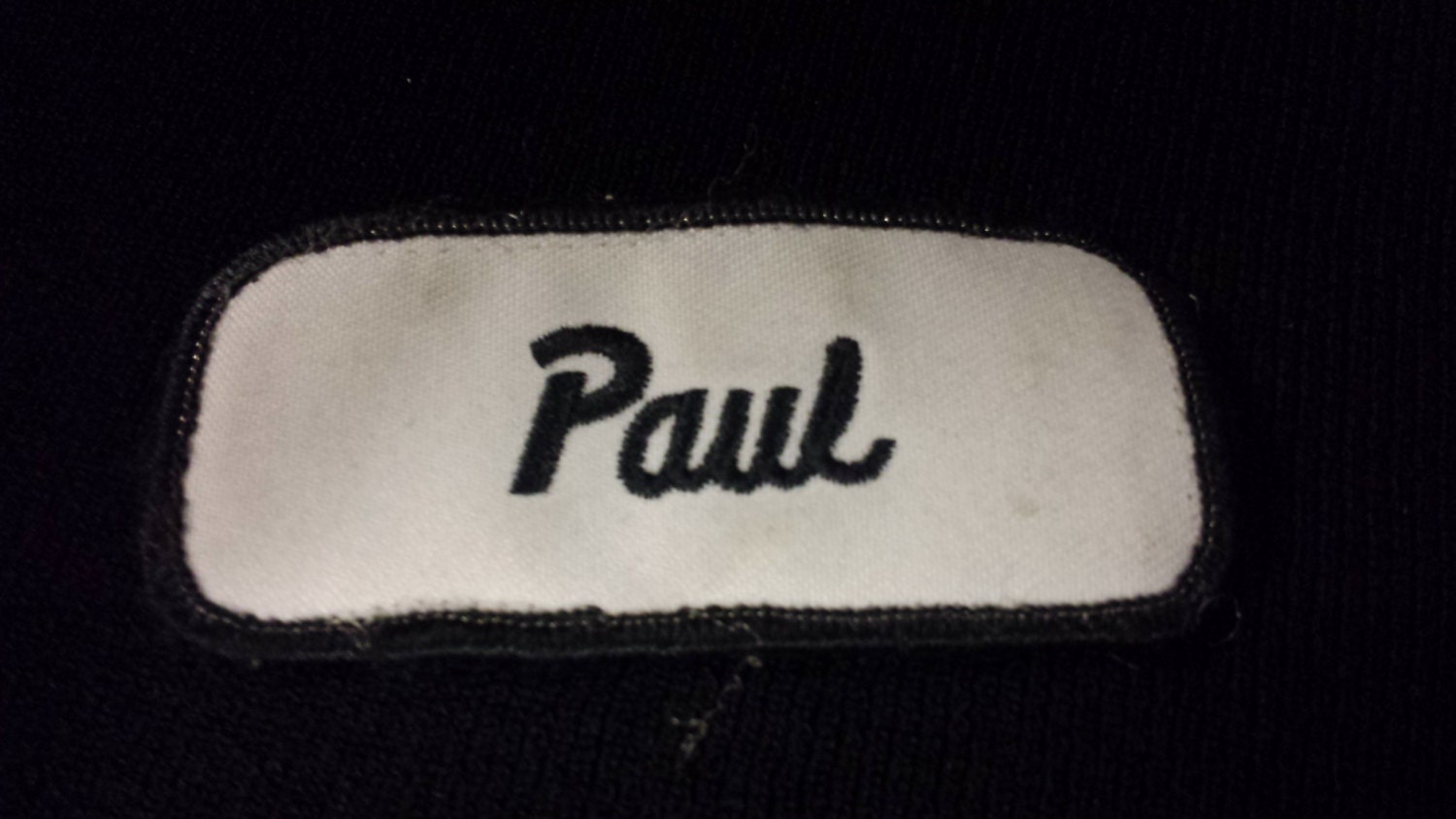 Paul Name Tag Black and White Item B81 by Whiskeymemories on Etsy