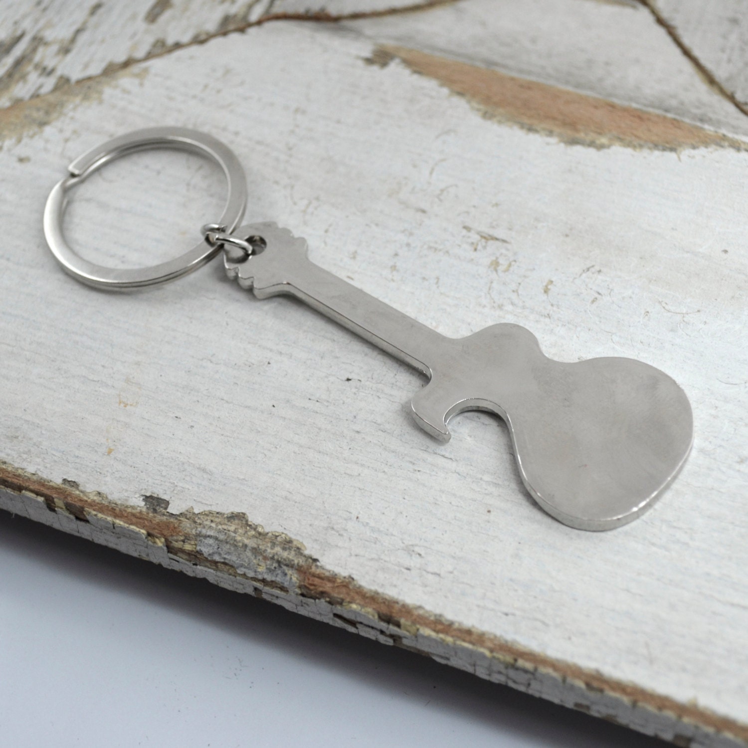 Guitar Bottle Opener Keychain Blank for Metal Stamping