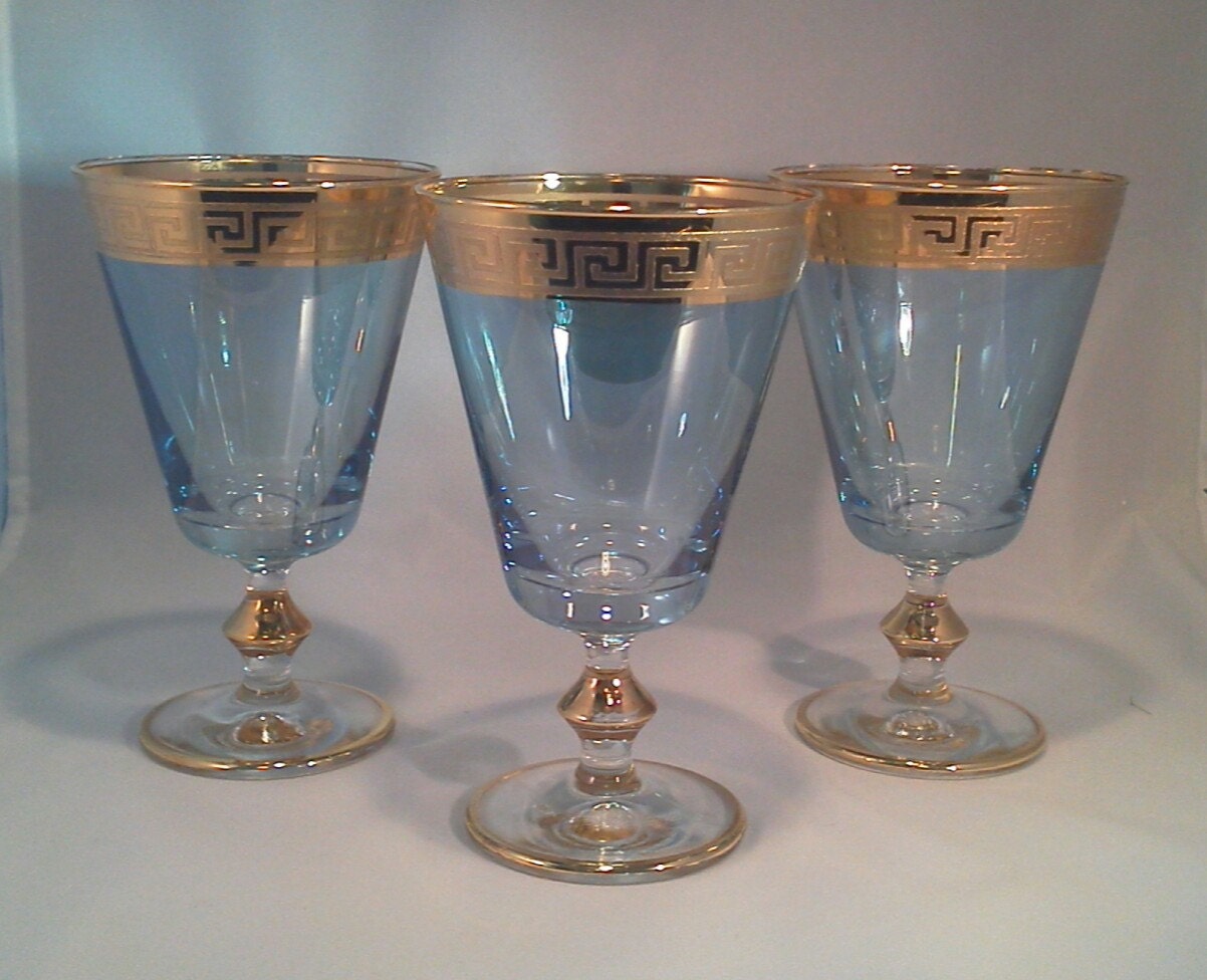 Glasses 3 Vintage Cocktail Wine Glasses on by HoardingSisters