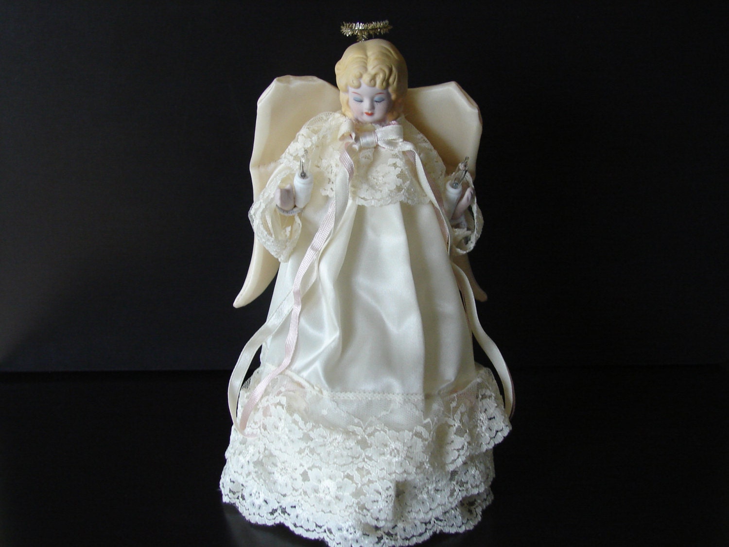 vintage lighted porcelain angel tree topper vintage lighted porcelain angel tree topper