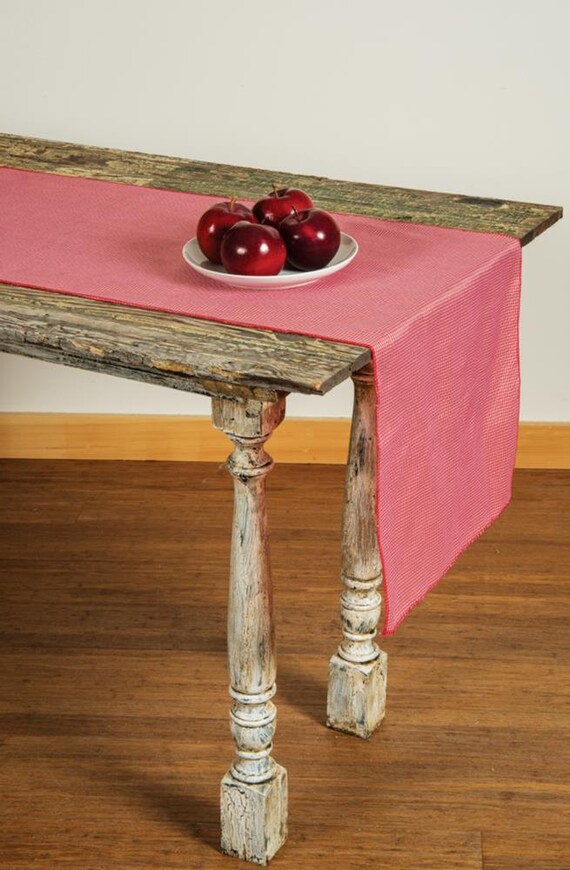 Poppy Red Gingham Wedding Table Linens Red Table by TaaraBazaar