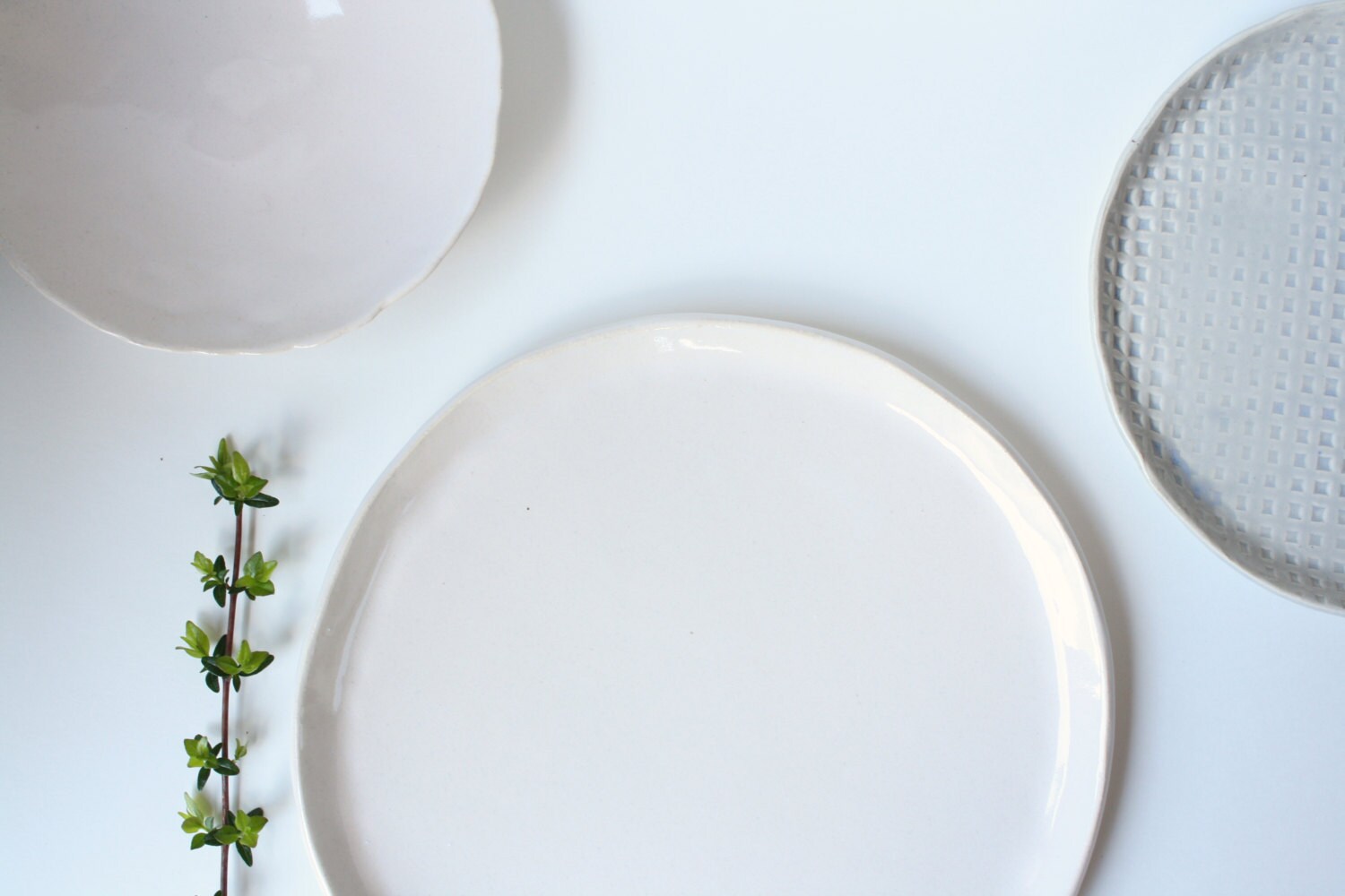 Handmade Ceramic White Dinner Plate by AlixJoyeStudio on Etsy