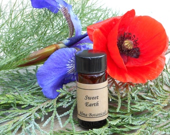 SWEET EARTH essential oil perfume blend, sweet almond oil base .25 fl oz