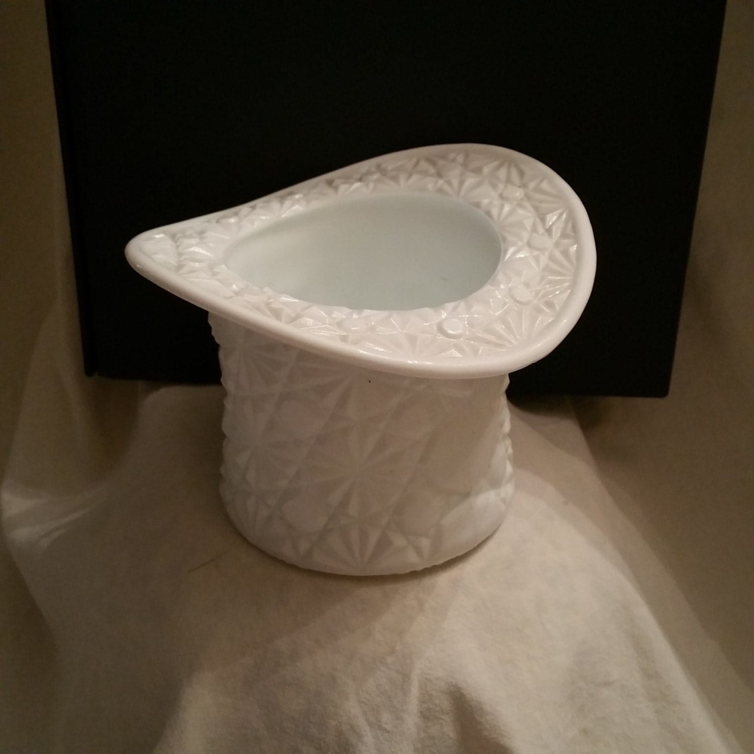 Vintage Milk Glass Top Hat Toothpick Holder Made in the USA