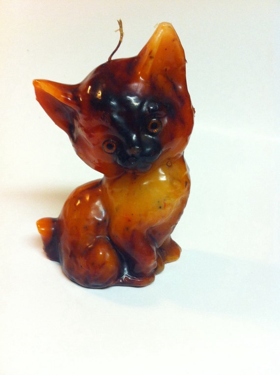 Items similar to Vintage Cat Wax Candle / Cat Candle / Wax Candle