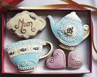 Teatime Vintage Style Mothers Day Biscuit Gift Box